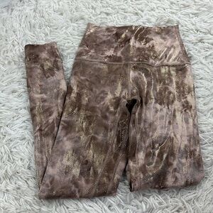 Lululemon Align High-Rise Pant 25" *Shine Diamond Dye Misty Shell Cacao Diffuse